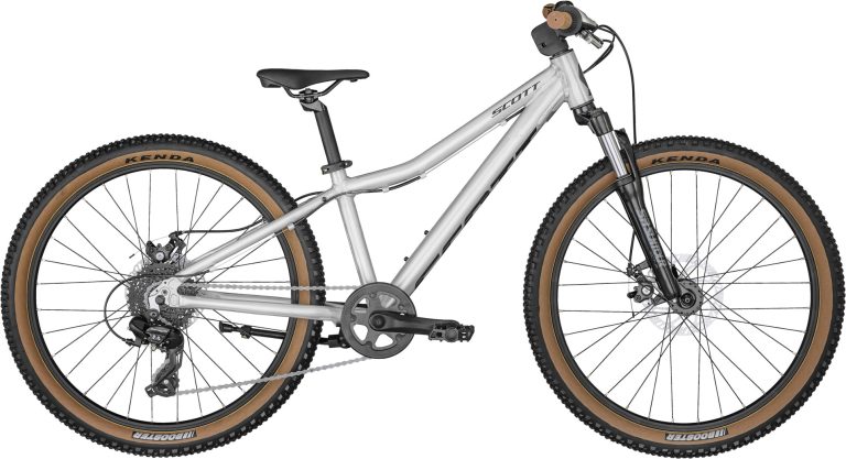 Scott Scale 24 disc silver KH 2024, VTT enfant 24 pouces à freins à disque, vue de profil