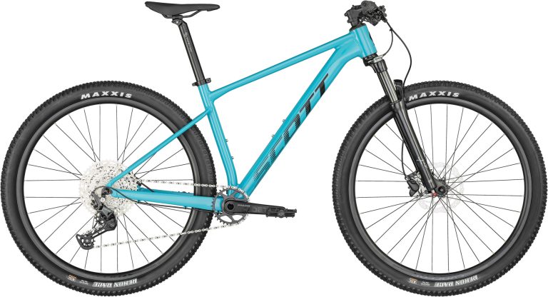 Scott Scale 980 2024 bleu, VTT semi-rigide de cross-country 29 pouces, vue de profil
