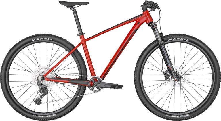 Scott Scale 980 2022 rouge, VTT semi-rigide de cross-country 29 pouces, vue de profil