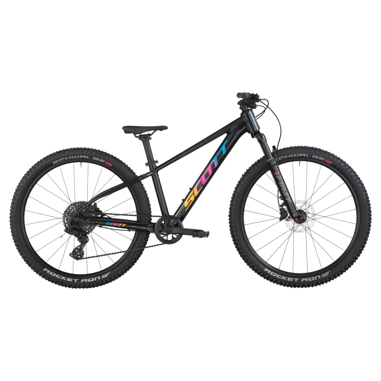 Scott Scale RC 600 2026, VTT junior 26 pouces à cadre aluminium noir, vue de profil