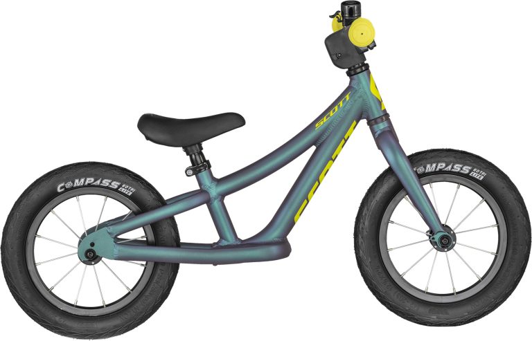 Scott Scale RC Walker, draisienne aluminium 12 pouces coloris Prism Purple Green, vue de profil