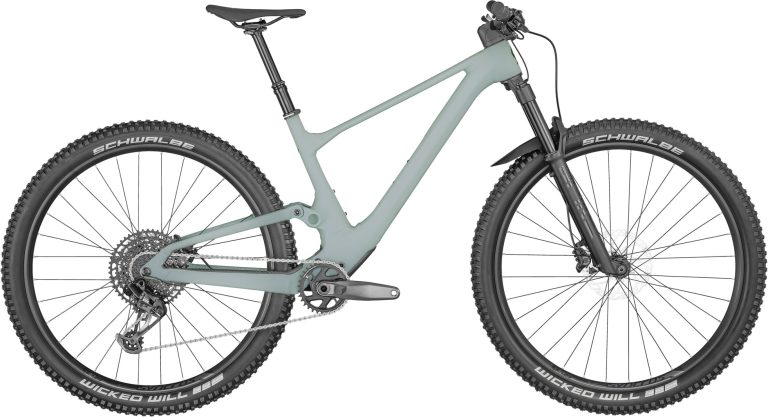 Scott Spark 950 2024, VTT tout-suspendu aluminium à suspension RockShox, vue de profil