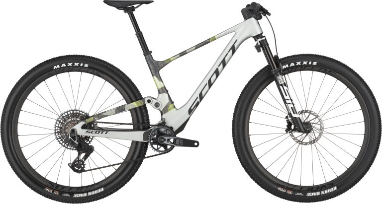 Scott Spark RC World Cup 2025, VTT de cross-country tout-suspendu carbone, vue de profil
