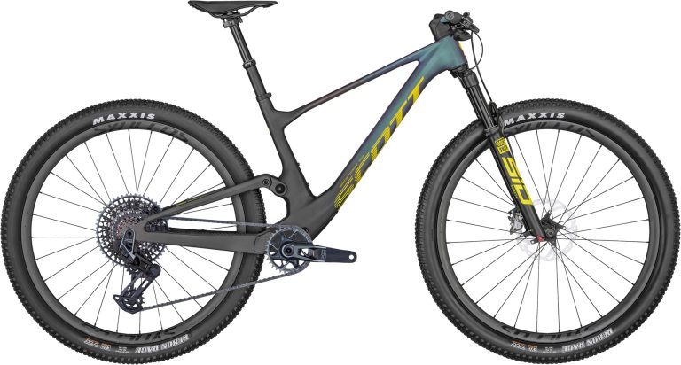 Scott Spark RC World Cup TR 2024, VTT cross-country tout-suspendu carbone, vue de profil