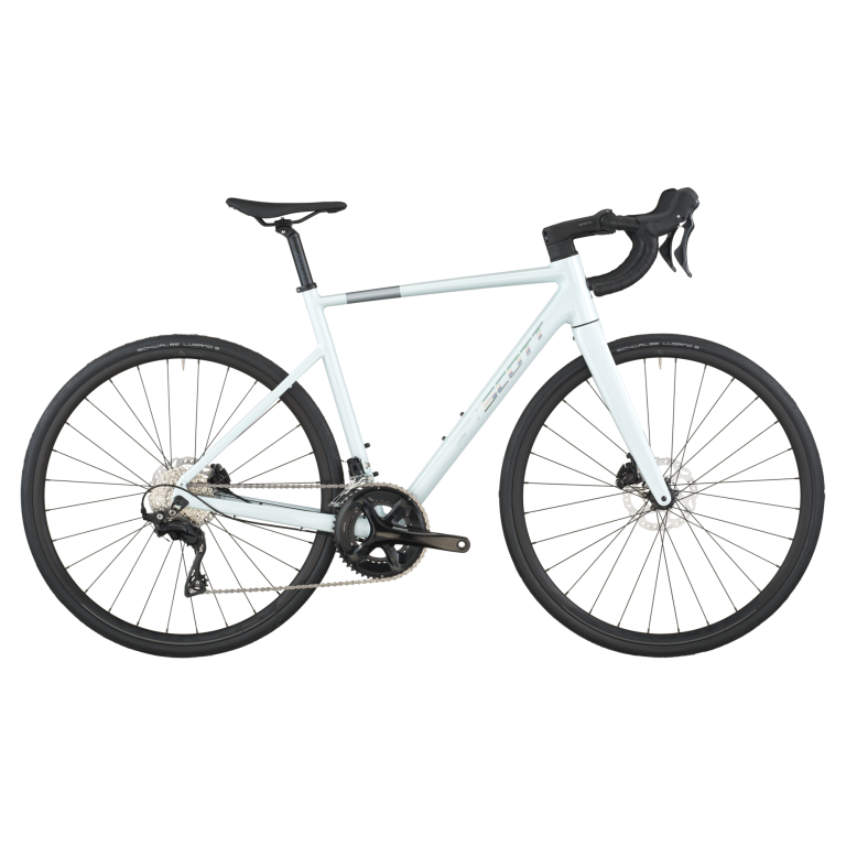 Scott Speedster 10 2025, vélo de route aluminium à fourche carbone, vue de profil