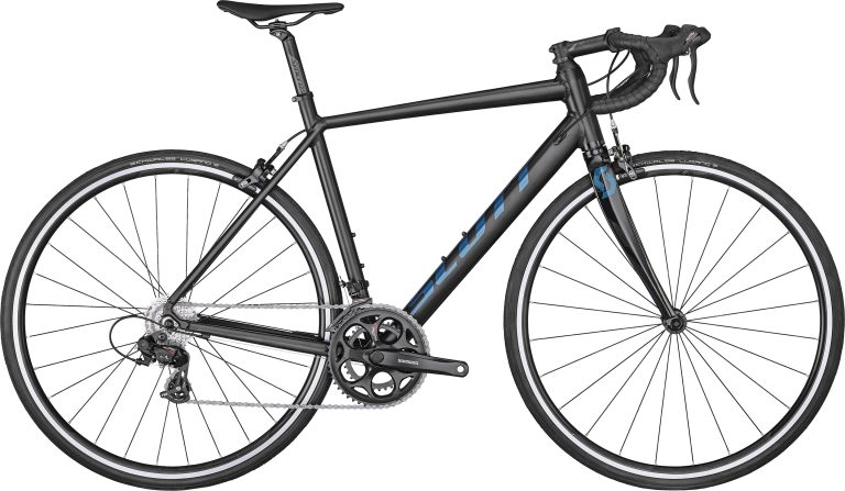 Scott Speedster 50 rim brake 2024, vélo de route en aluminium à freins sur jante, vue de profil