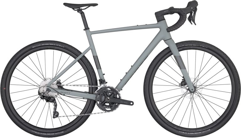 Scott Speedster Gravel 40 2024, gravel aluminium coloris Shark Grey, vue de profil