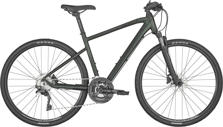 Scott Sub Cross 10 Men 2024, vélo de trekking aluminium coloris Prism Iridium Black, vue de profil