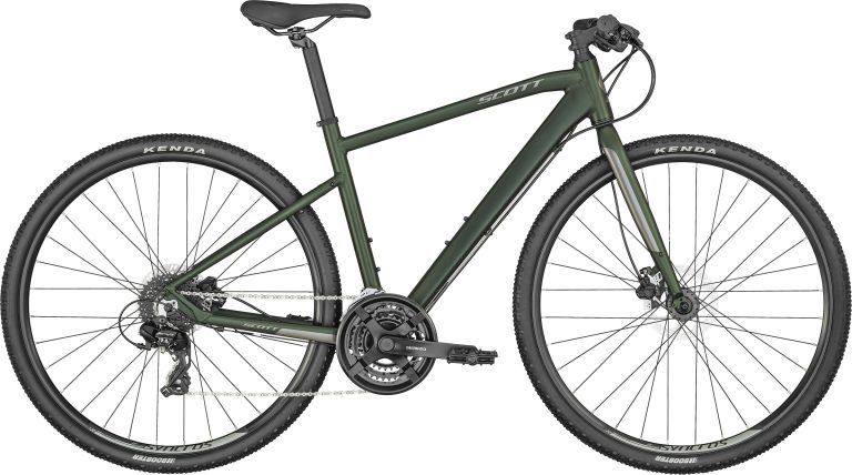 Scott Sub Cross 50 Men 2024, vélo de trekking à fourche rigide, coloris Seaweed Green, vue de profil