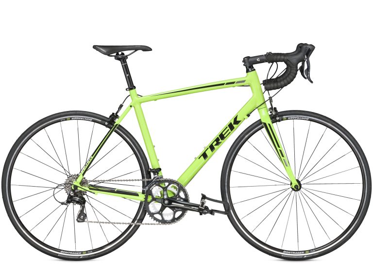 Trek 1.2 2016, vélo de route aluminium à fourche carbone, vue de profil