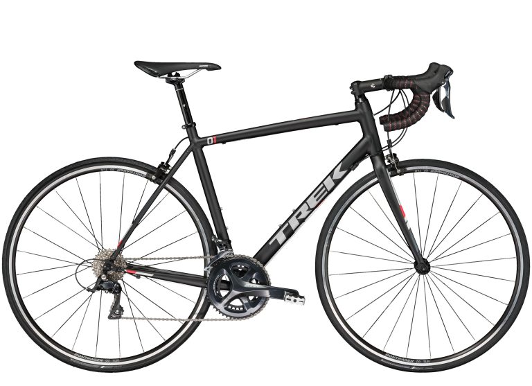 Trek 1.2 C H2 2017, vélo de route en aluminium à fourche carbone, vue de profil
