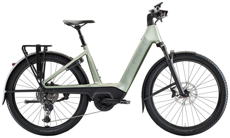 Trek Charter+ 4 Trail 540 Wh Lowstep 2027, vélo à assistance électrique à cadre bas, vue de profil