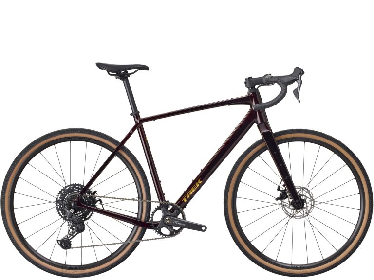 Trek Checkpoint ALR 3 3e génération 2026, gravel aluminium coloris Dark Carmine, vue de profil