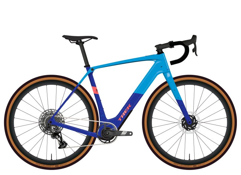 Trek Checkpoint+ SL 5 (2026), gravel carbone à assistance, vue de profil