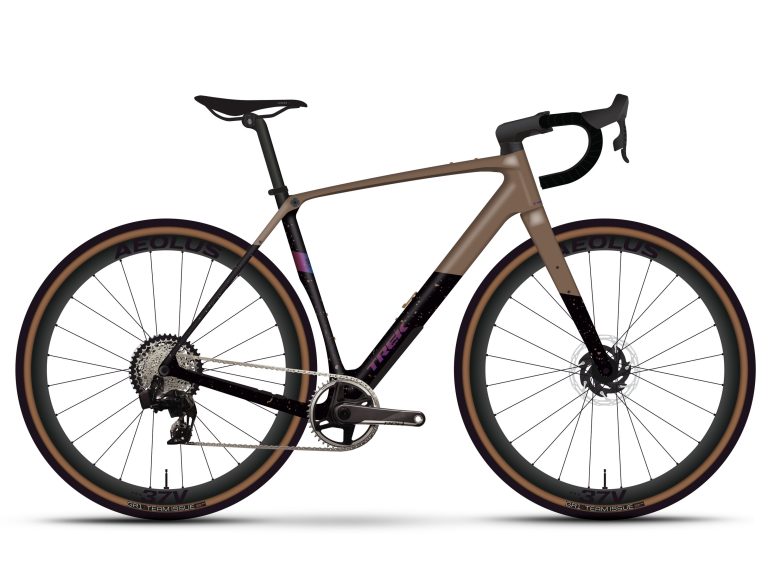 Trek Checkpoint SL 7 AXS 2025, gravel carbone à roues Bontrager Aeolus Elite, vue de profil