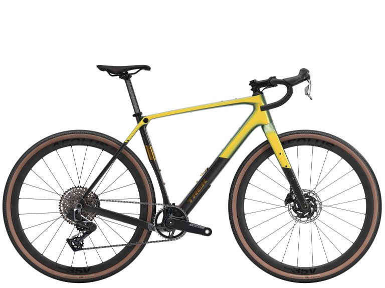 Trek Checkpoint SL 7 AXS 3e génération 2026, gravel carbone vert satiné, vue de profil