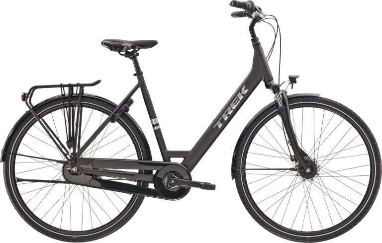 Trek District 1 Equipped Lowstep 2023, vélo de ville à cadre bas, vue de profil