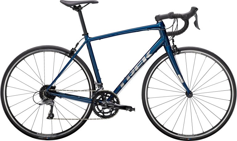 Trek Domane AL 2 2024, vélo de route en aluminium à fourche carbone, vue de profil