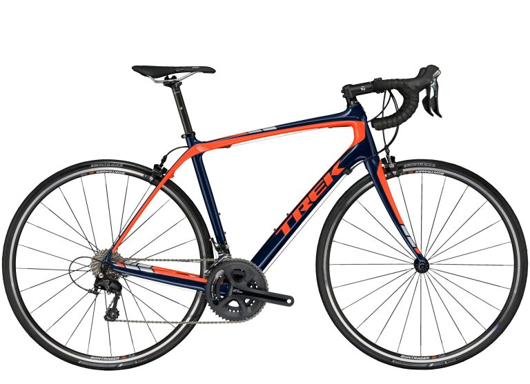 Trek Domane S 5 2017, vélo de route d’endurance en carbone, vue de profil