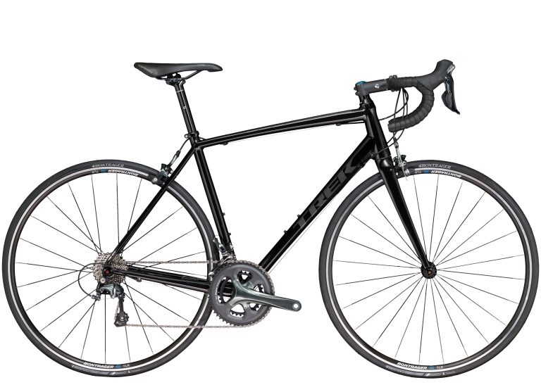 Trek Émonda ALR 4 2017, vélo de route aluminium à fourche carbone, vue de profil
