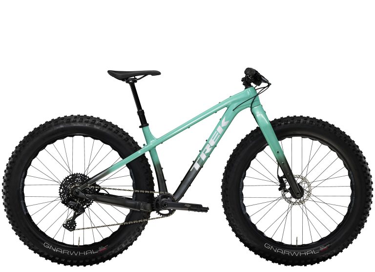 Trek Farley 5 2027, fat bike en aluminium à pneus larges, vue de profil