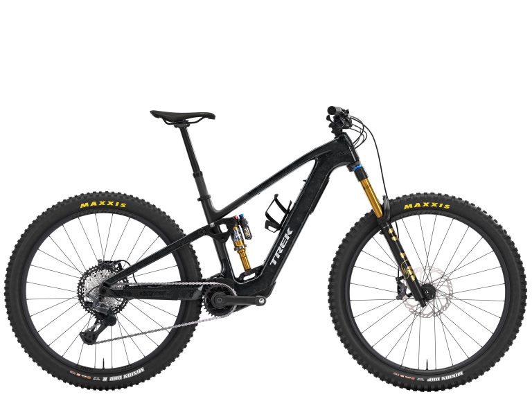 Trek Fuel+ EX 9.8 XT 2027, VTT tout-suspendu à assistance électrique à cadre carbone, vue de profil