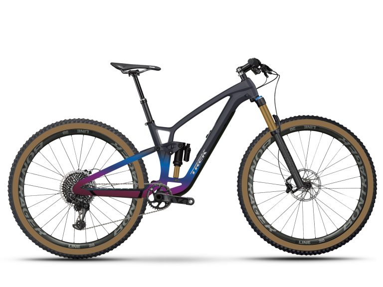 Trek Fuel EX 9.8 XT 6e génération 2025, VTT tout-suspendu carbone, vue de profil