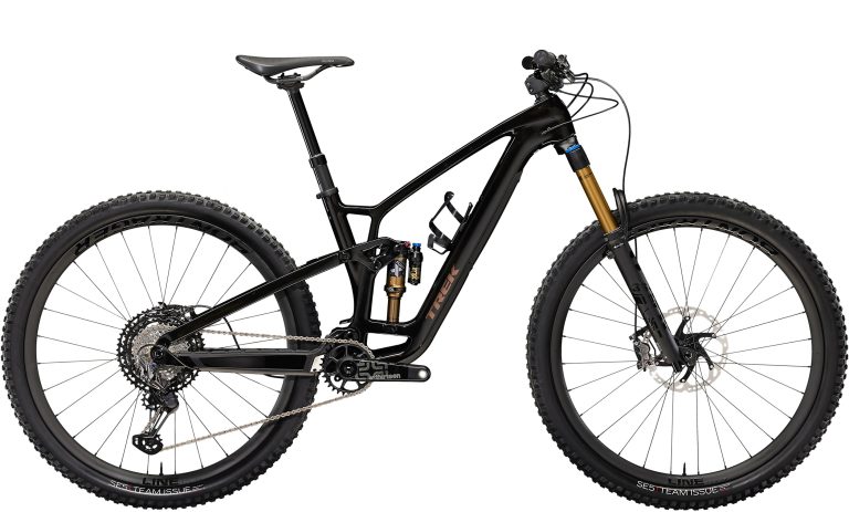 Trek Fuel EX 9.9 XTR (2023), VTT tout-suspendu carbone de trail, vue de profil