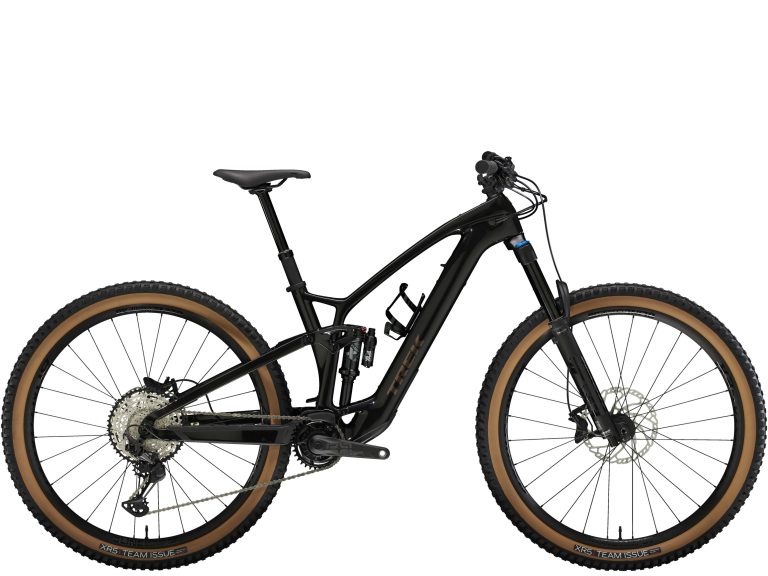 Trek Fuel EXe 9.7 (2024), VTT tout-suspendu carbone de trail, vue de profil