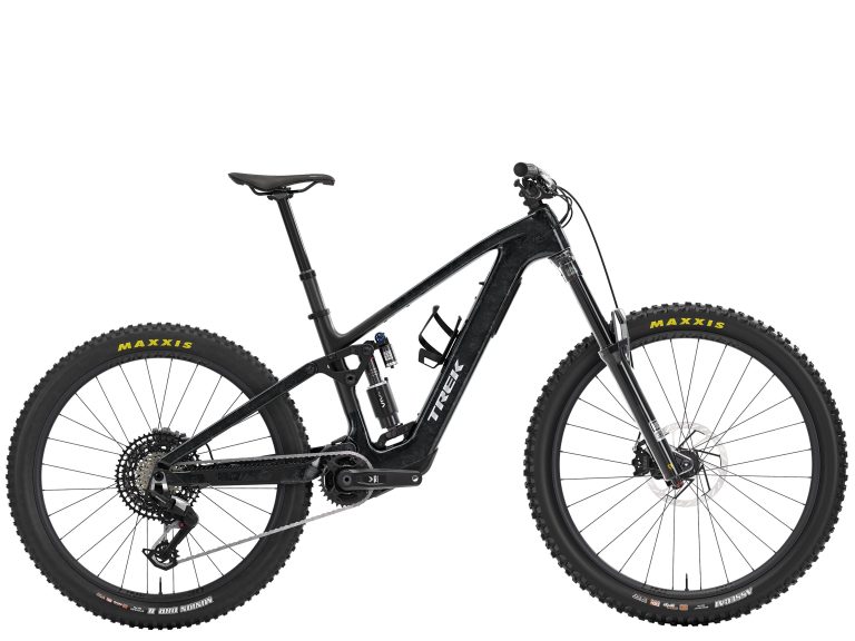 Trek Fuel+ MX 9.8 Eagle 90 2027, VTT tout-suspendu à assistance électrique à roues mixtes, vue de profil