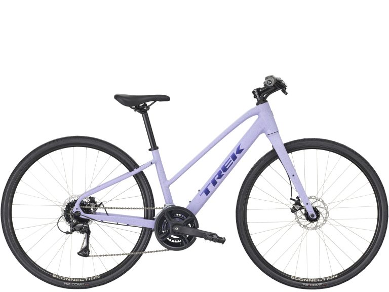 Trek FX 1 Midstep 4e génération, vélo de ville à cadre à enjambement bas, vue de profil