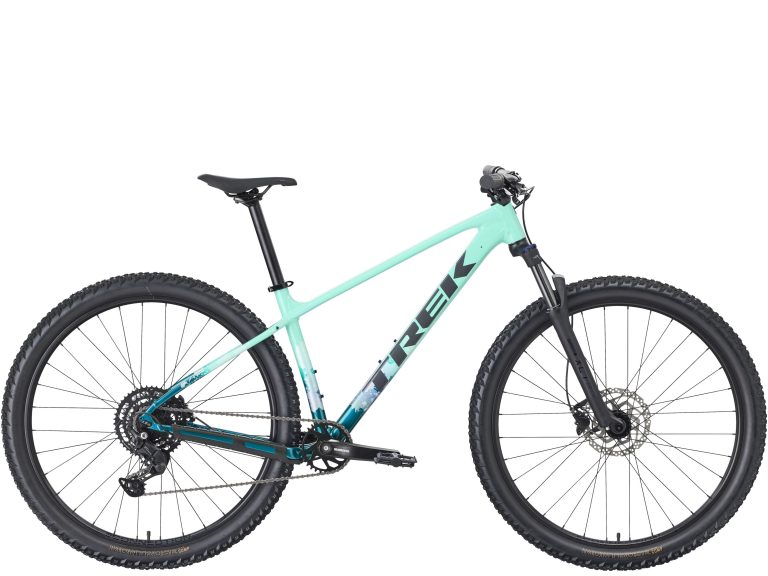 Trek Marlin 5 troisième génération 2027, VTT semi-rigide aluminium, vue de profil