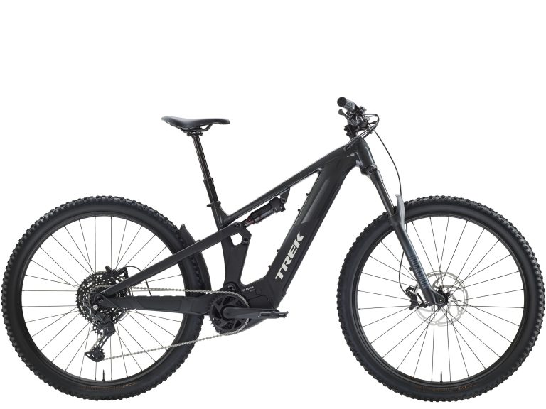 Trek Powerfly FS+ 4 800 Gen 4 2027, VTT tout-suspendu à assistance électrique à cadre aluminium, vue de profil