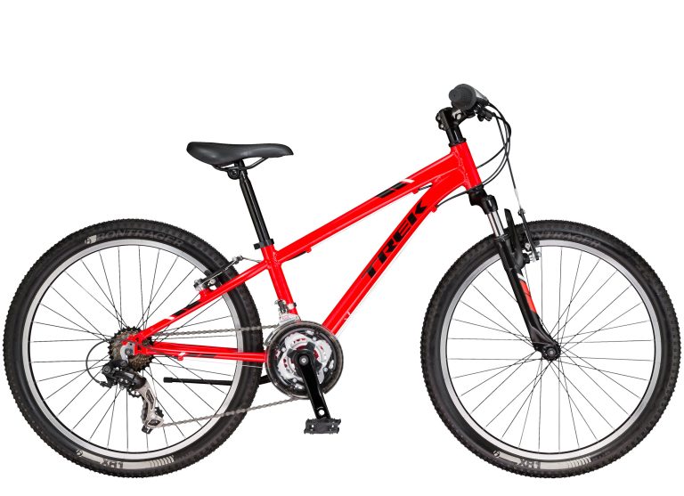Trek Precaliber 24 garçon 2016, vélo enfant 24 pouces à fourche suspendue, vue de profil