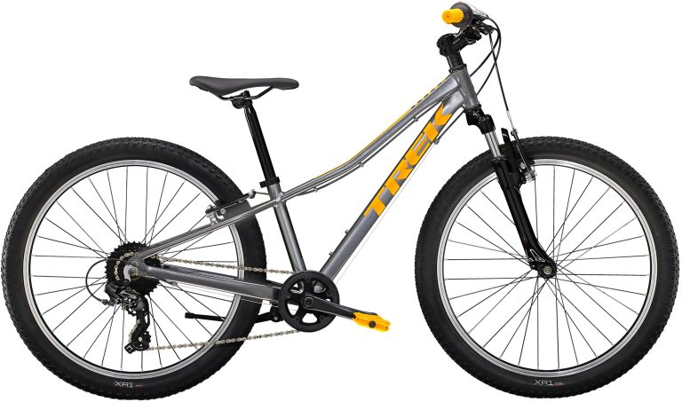 Trek Precaliber 8S Sus 2026, vélo enfant 24 pouces à fourche suspendue, vue de profil