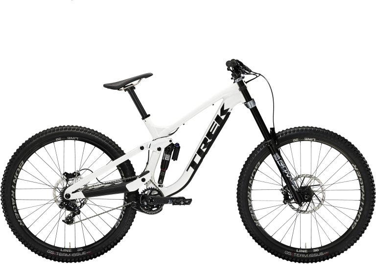 Trek Session 8 29 GX 2025, VTT de descente à cadre aluminium et fourche double té, vue de profil