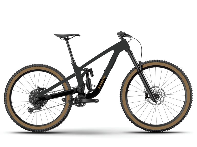 Trek Slash 9.8 GX AXS T-Type 2025, VTT d’enduro carbone de 170 mm, vue de profil