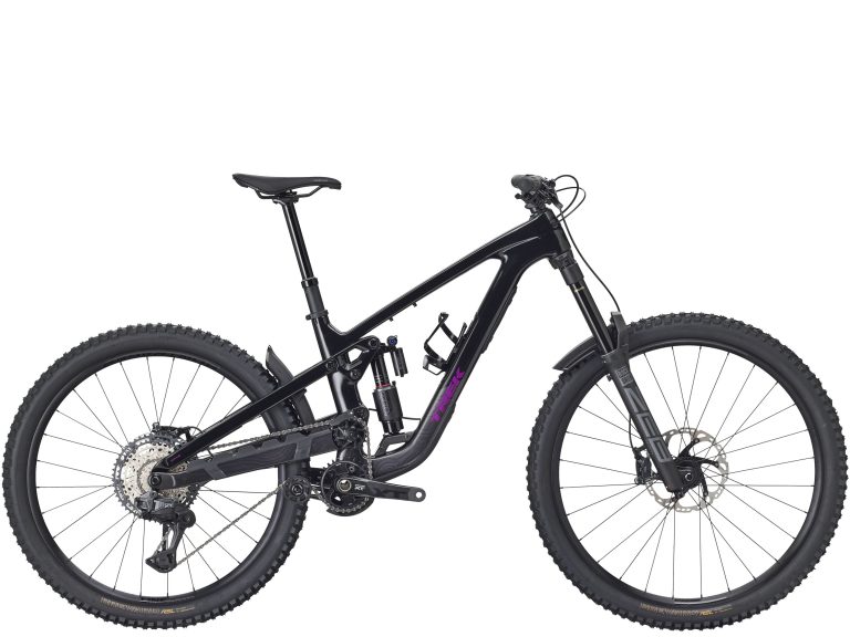 Trek Slash 9.8 XT Di2 2026, VTT enduro carbone tout suspendu, vue de profil