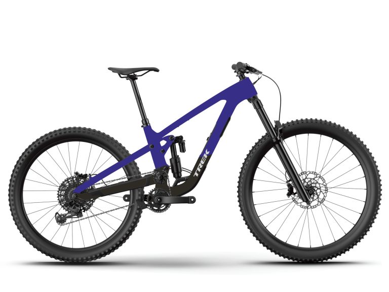 Trek Slash 9.9 X0 AXS T-Type 2025, VTT d’enduro carbone à roues carbone, vue de profil