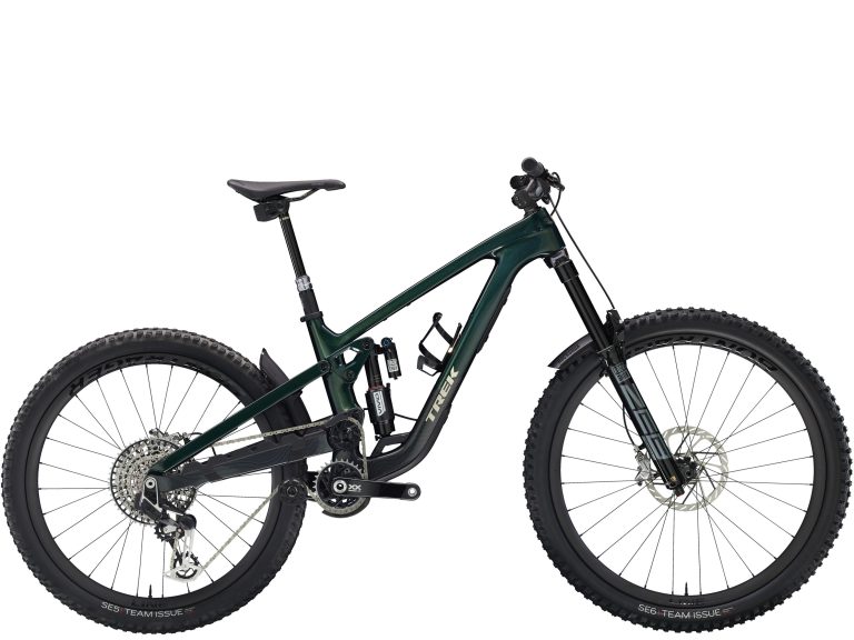 Trek Slash 9.9 XX AXS T-Type 2024, VTT tout-suspendu carbone à pivot haut, vue de profil