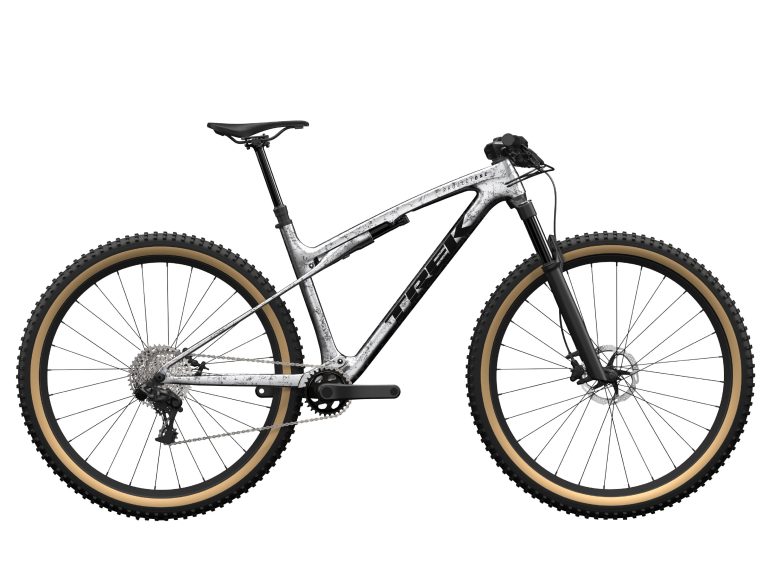 Trek Supercaliber SLR 9.8 XT 2025, VTT de cross-country carbone tout-suspendu, vue de profil