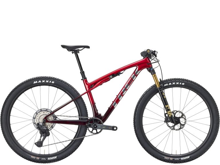 Trek Supercaliber SLR 9.8 XT Di2 2027, VTT cross-country carbone à IsoStrut, vue de profil
