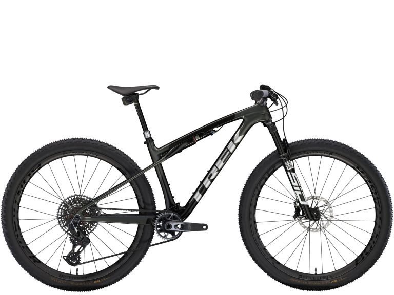 Trek Supercaliber SLR 9.9 X0 AXS 2024, VTT de cross-country tout-suspendu carbone, vue de profil