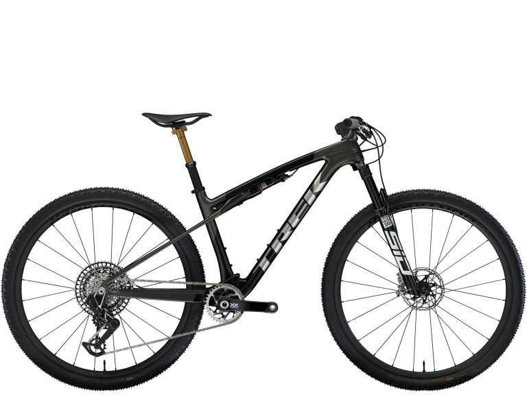 Trek Supercaliber SLR 9.9 XX AXS 2024, VTT de cross-country carbone à transmission sans fil, vue de profil