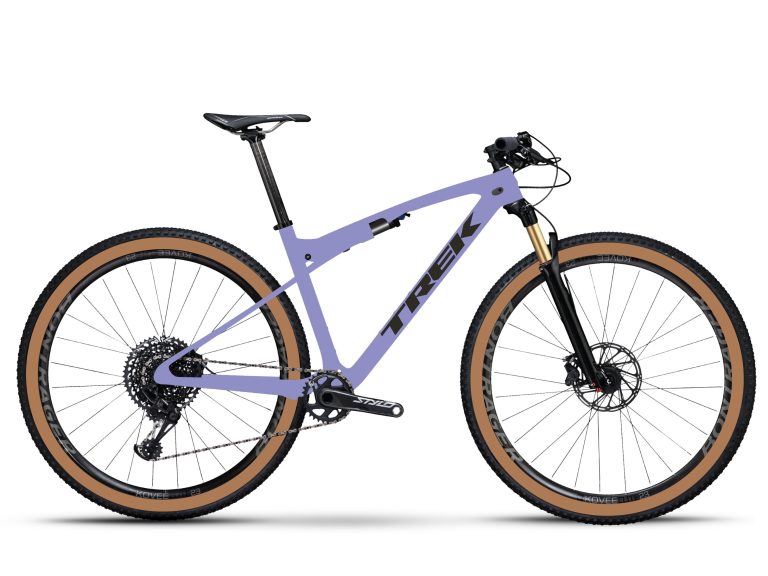 Trek Supercaliber SLR 9.9 XX Flight Attendant 2025, VTT de cross-country à suspension pilotée, vue de profil