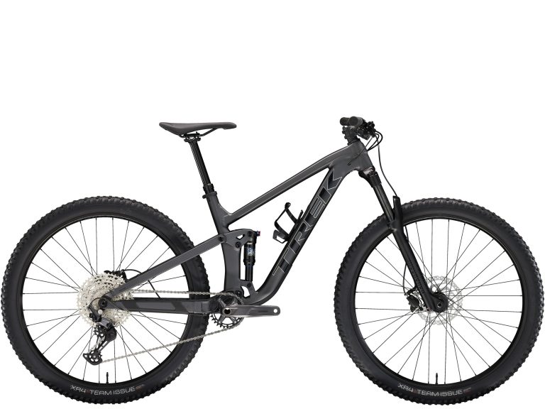 Trek Top Fuel 5 2024, VTT tout-suspendu à cadre aluminium, vue de profil