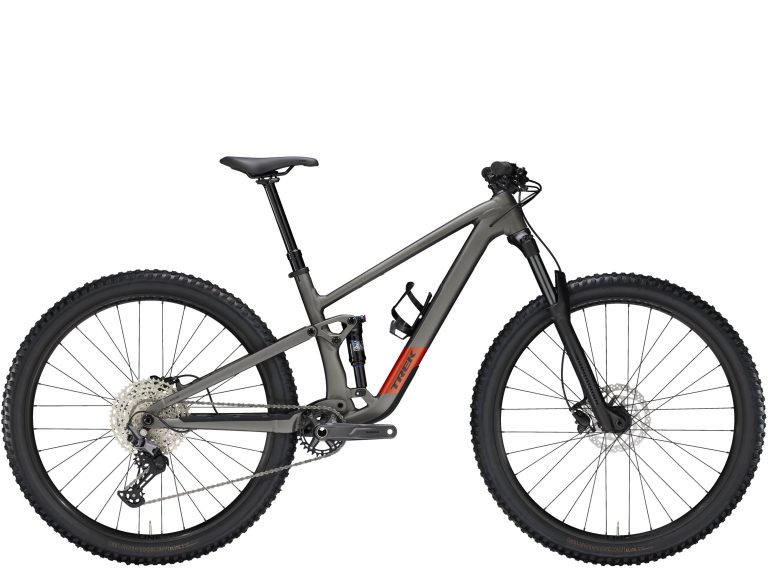 Trek Top Fuel 5 2025, VTT tout-suspendu de trail à cadre aluminium, vue de profil