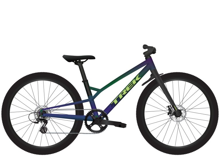 Trek Wahoo 24 Trail 2027, vélo enfant 24 pouces à cadre aluminium et fourche carbone, vue de profil
