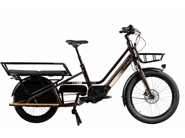 Ultima Larrun Longtail Batterie externe, vélo cargo longtail à assistance électrique, vue de profil