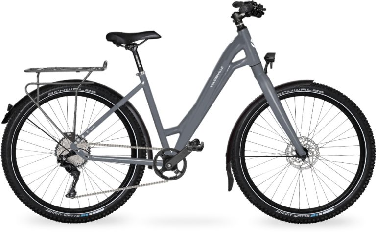 Velo de Ville L400 2024, vélo de trekking 27,5 pouces à cadre Wave, vue de profil